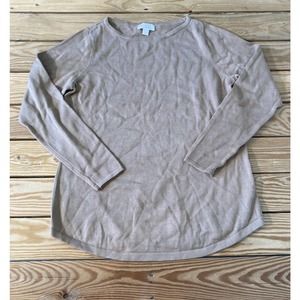 NEW Belle Kim Gravel Sweater Size XS Women’s Camel Pullover